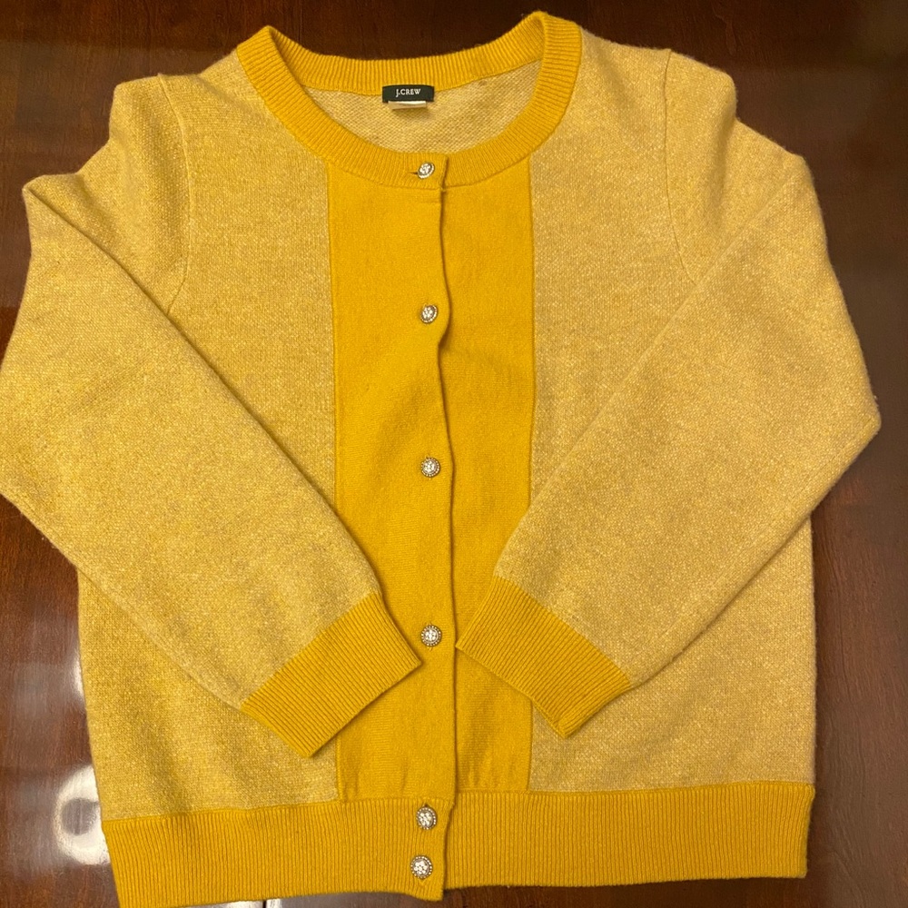 Yellow button down sweater